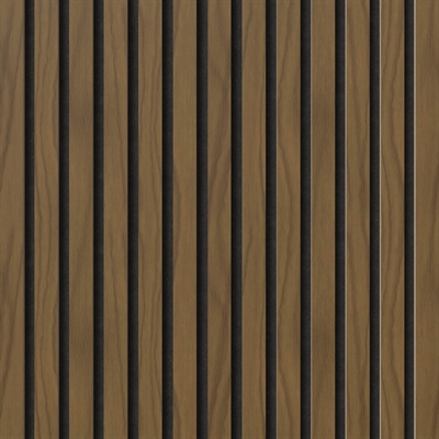 Brandskyddande akustikpanel - Amerikansk valnötsfaner 60 x 248 cm