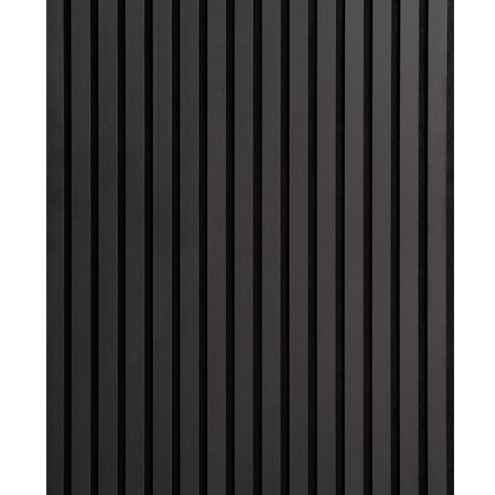 MDF Akustikpanel - Obehandlad svart MDF 60 x 240 cm