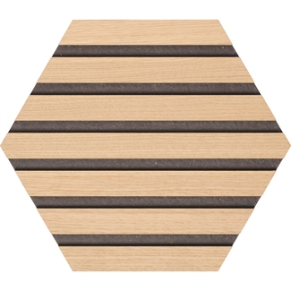 NON-Akustikpanel Hexagon - Obehandlad Ek 