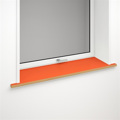 Fönsterbräda i oranget linoleum med valfri framkant | Orange Blast 4186