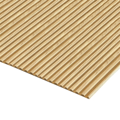 Designskiva ek 6 mm (rekonstruerad) Räfflad 