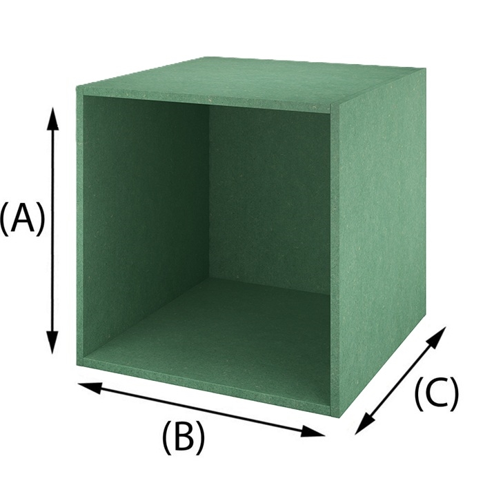 Trälåda Mintgrön Valchromat MDF 16 mm