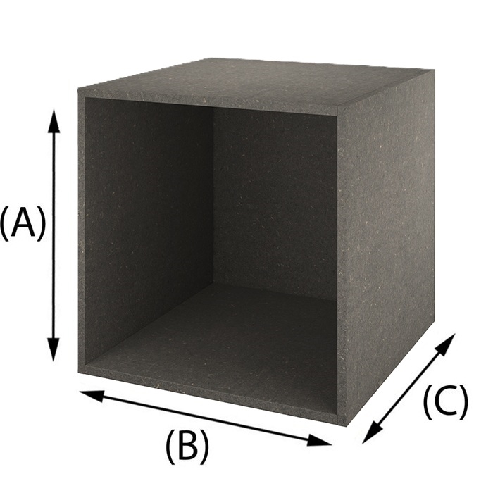 Trälåda Grå Valchromat MDF 16 mm