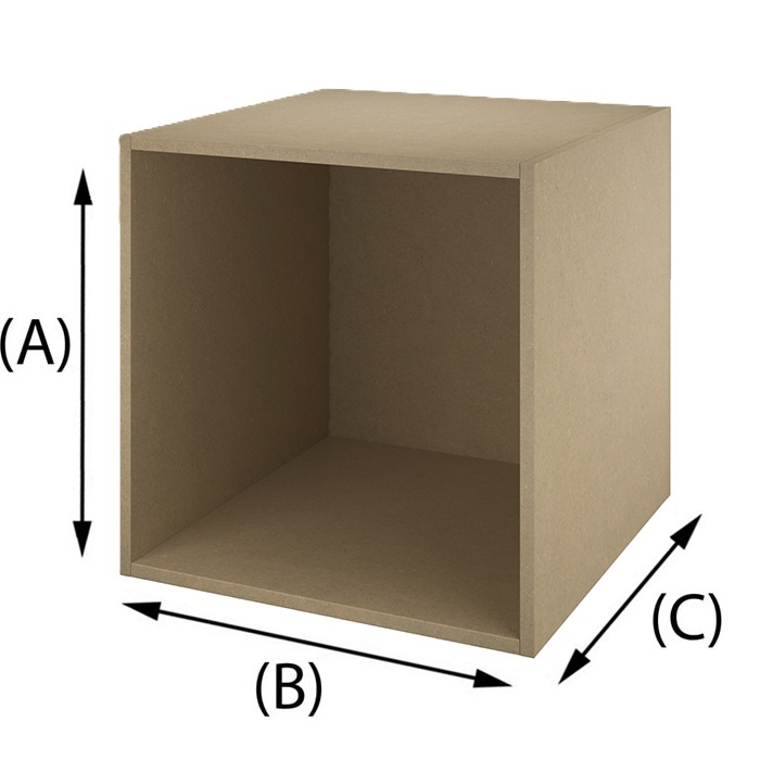 Trälåda Khaki Valchromat MDF 16 mm