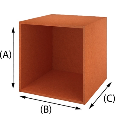 Trälåda Orange Valchromat MDF 16 mm