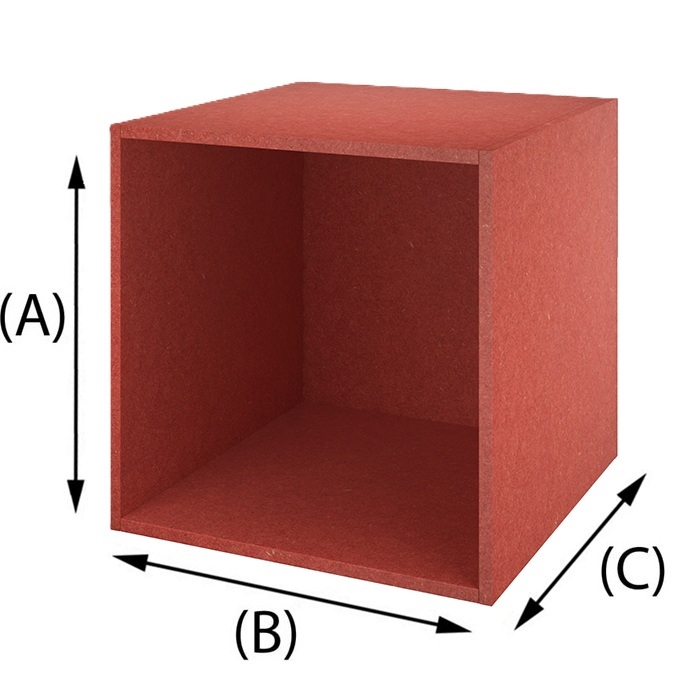 Trälåda Röd Valchromat MDF 16 mm
