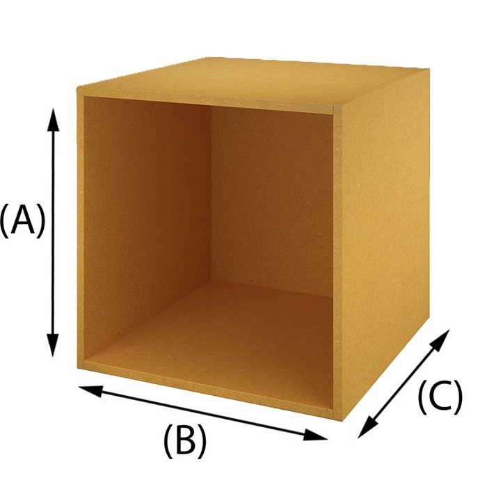 Trälåda Gul Valchromat MDF 16 mm